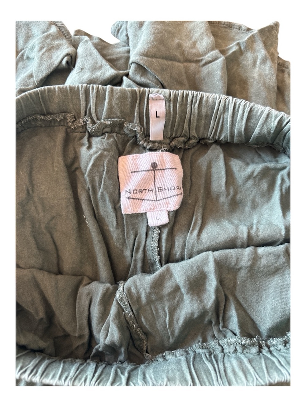 North Shore Olive Ruffle Drawstring Pants - Picture 6 of 7